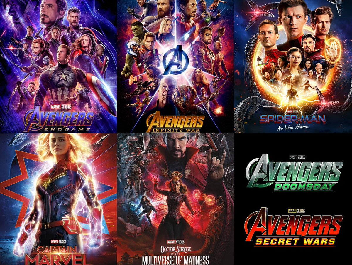 nacaomarvete616's tweet image. Dos TOP 10 maiores debuts da história do cinema, 5 são do MCU:

1. Vingadores: Ultimato 
2. Vingadores: Guerra Infinita 
3. Homem-Aranha: Sem Volta Para Casa 
8. Capitã Marvel 
9. Doutor Estranho no Multiverso da Loucura 

Avengers: Doomsday e Secret Wars entrarão nessa lista?