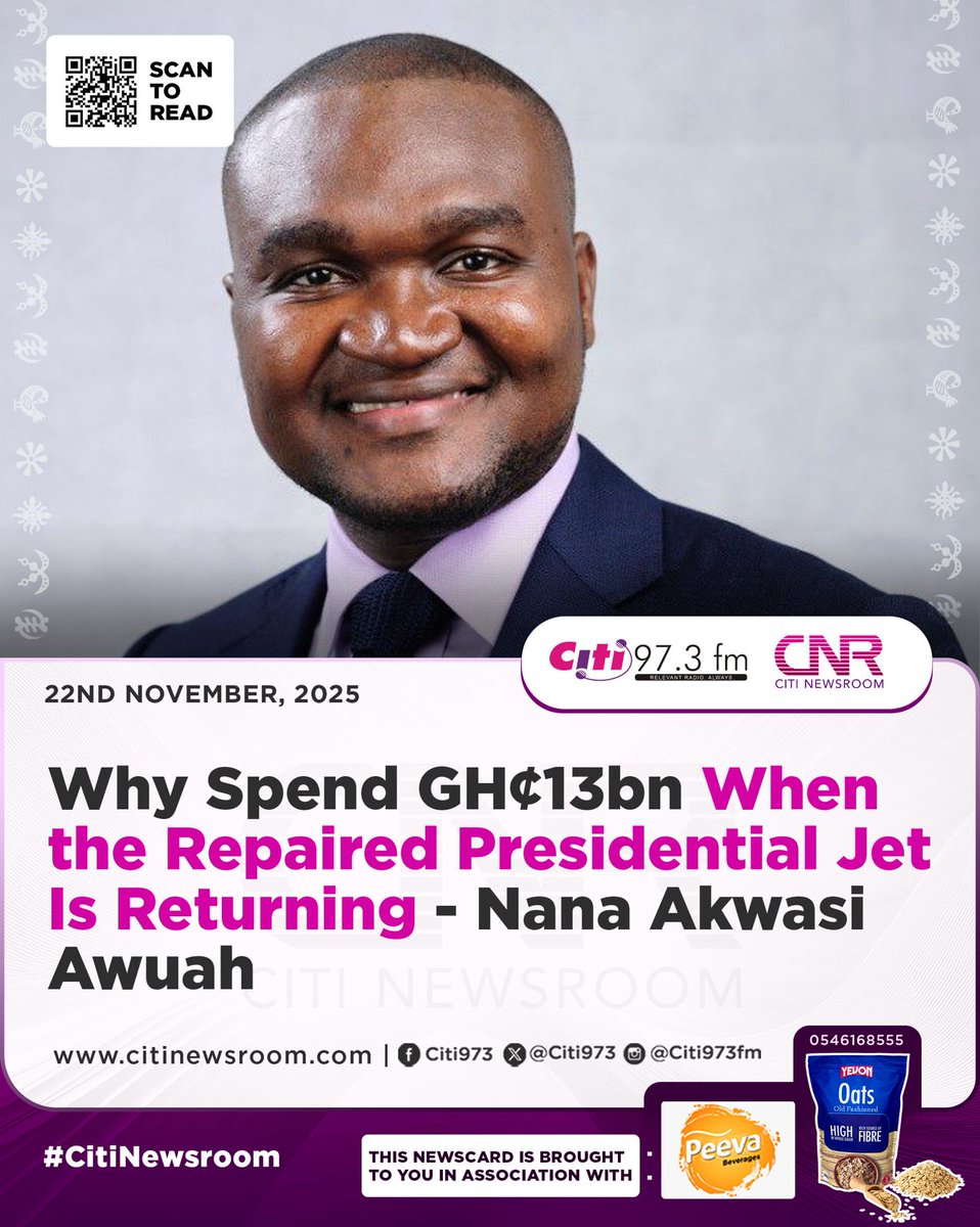 Citi973's tweet image. Why Spend GH&amp;amp;13bn When the Repaired Presidential Jet Is Returning - Nana Akwasi Awuah

| Watch his full submission on #TheBigIssue with
@SelormAdonoo: youtube.com/watch?v=6s737W… 

#TheBigIssue #CitiFM #CitiNewsroom #GhanaNews
