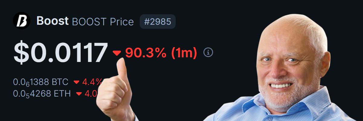 The <a href="/boostdotgg/">Boost</a> token $BOOST is going all time low everyday 🔥🔥

- 90% down within one month 🫨

What happened, Anyone know?