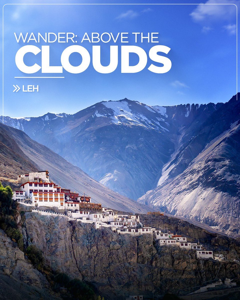 flyspicejet's tweet image. Let the snow be your compass. This Winter Season, #WinterWander with SpiceJet.

#flyspicejet #spicejet #winter #leh #shillong #kathmandu #flights #aviation #addspicetoyourtravel 

(1/2)