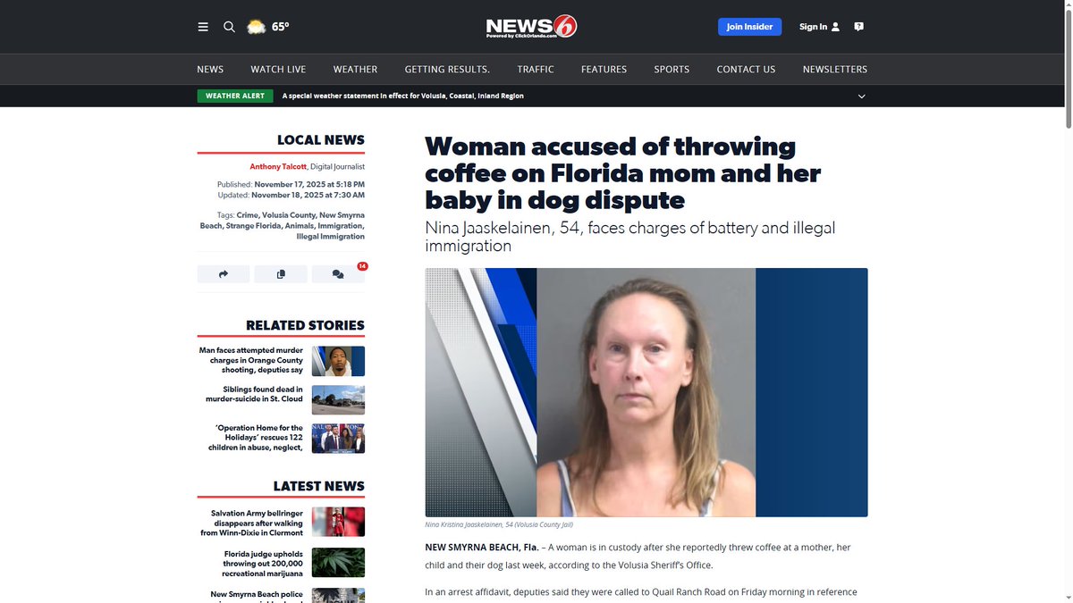 Dumb Finnish bitch threw coffee on a baby and a dog. Now she's being deported back to Finland.