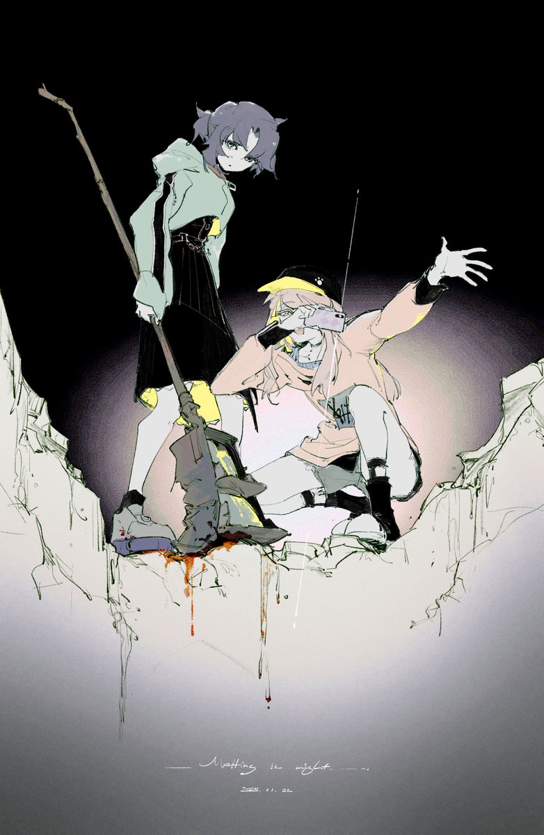 CW: blood  

#25jiShipWeek
Melting in night