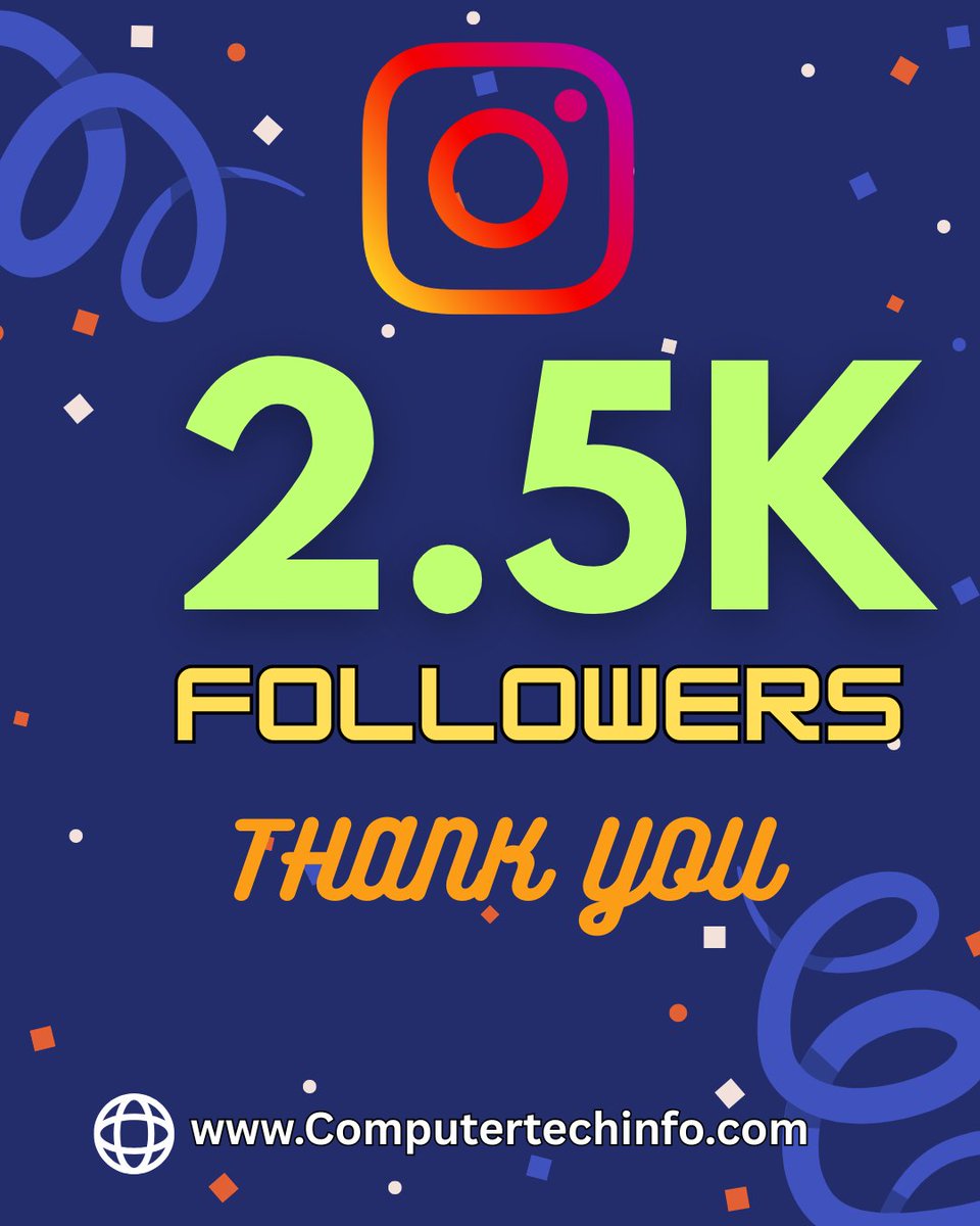 Computertech001's tweet image. 𝗧𝗵𝗮𝗻𝗸 𝗬𝗼𝘂 𝗙𝗼𝗿 𝟮.𝟱𝗙𝗼𝗹𝗹𝗼𝘄𝗲𝗿𝘀 𝗼𝗻 𝗜𝗻𝘀𝘁𝗮𝗴𝗿𝗮𝗺

🎉 Thank You for 2.5K Followers on Instagram!

❤️ We couldn’t have done it without you!

VISIT: computertechinfo.com

#ThankYou #2_5KFollowers #Grateful #InstagramFamily #Milestone #LoveAndSupport