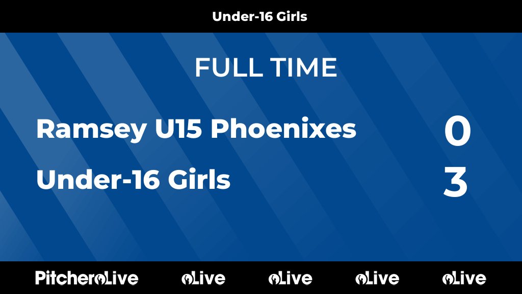 FULL TIME: Ramsey U15 Phoenixes 0 - 3 Under-16 Girls
#RAMICA #Pitchero
icasports.com/teams/202256/m…