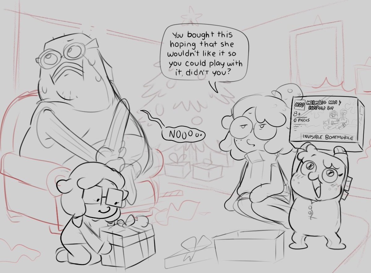 BigPenny_'s tweet image. haven&apos;t posted art in a while so here, have a Christmas WIP