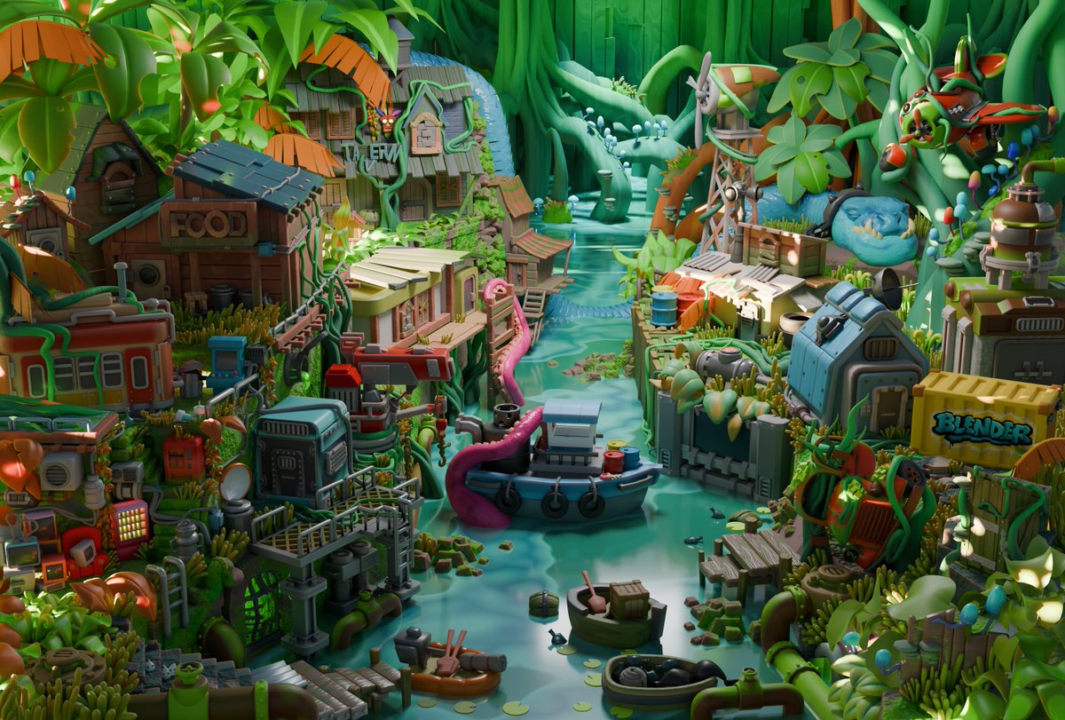 Lasha3D's tweet image. I made these on this laptop.   #blender