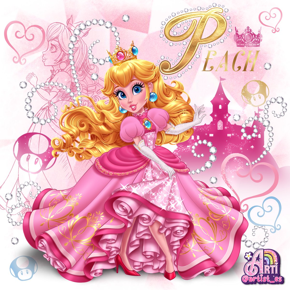 artist_es's tweet image. Princess Peach 👑🍄