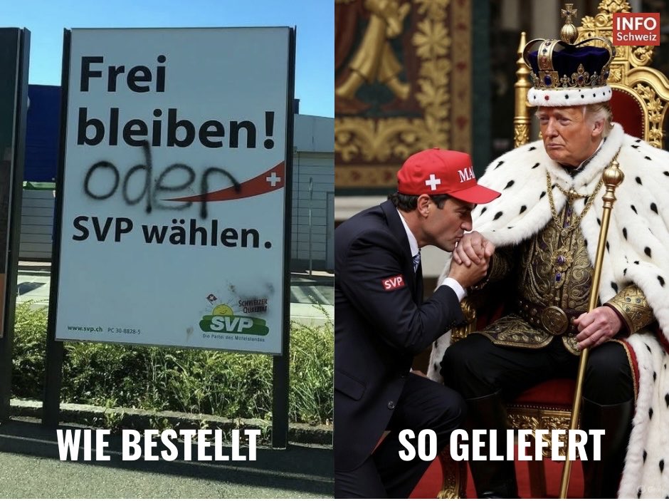 InfoSchweiz's tweet image. Wie bestellt, so geliefert. #SVP #Trump