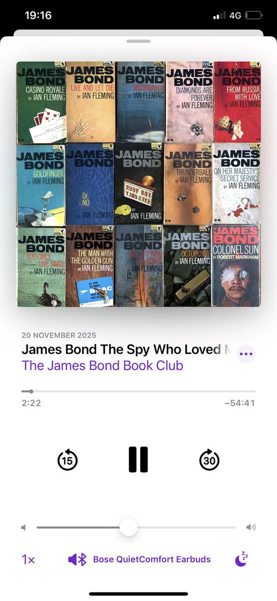 It was a pleasure and an honour to join John Bleasdale on his podcast #thejamesbondbookclub to talk about James Bond, The Spy Who Loved Me by Christopher Wood 
A hugely underrated book in the #JamesBond oeuvre
Give the podcast a listen and give the book a try!