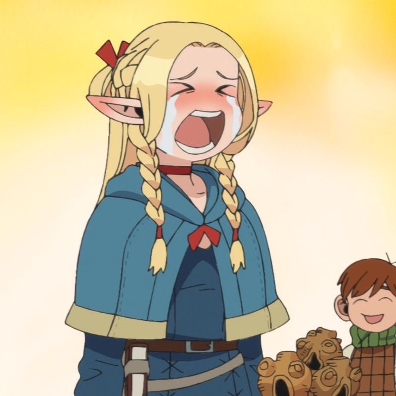tanijrou's tweet image. one thing about marcille she will
be “😭😭😭” for anything