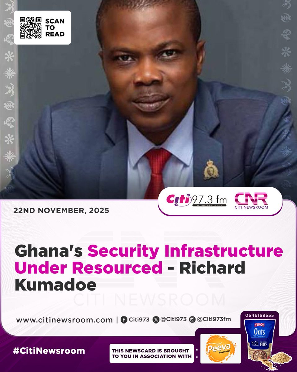 Citi973's tweet image. Ghana&apos;s Security Infrastructure Under Resourced - Richard Kumadoe

| Watch his full submission on #TheBigIssue with 
@SelormAdonoo: youtube.com/watch?v=6s737W…

#TheBigIssue #CitiFM #CitiNewsroom #GhanaNews