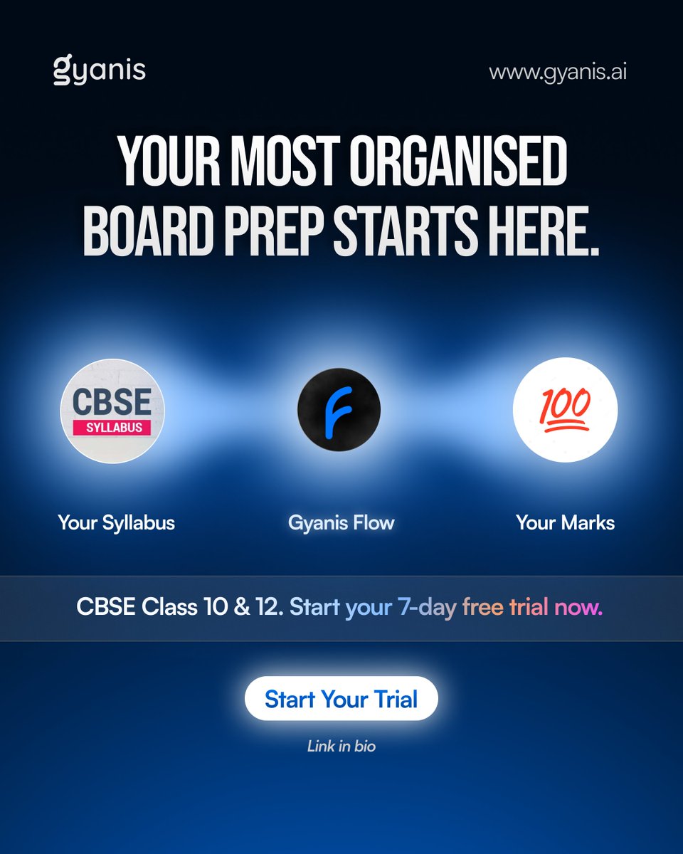 gyanisaiedtech's tweet image. Boards in T-minus a few weeks. 
Clarity in T-minus a few seconds.
CBSE Class 10 &amp;amp; 12, Sign up for your free 7-day trial today.

Prep smarter. Visit: gyanis.ai

#gyanis #aiforstudents #cbse #nep2020 #progressnotpressure #iitprep #futureoflearning #jeeprep