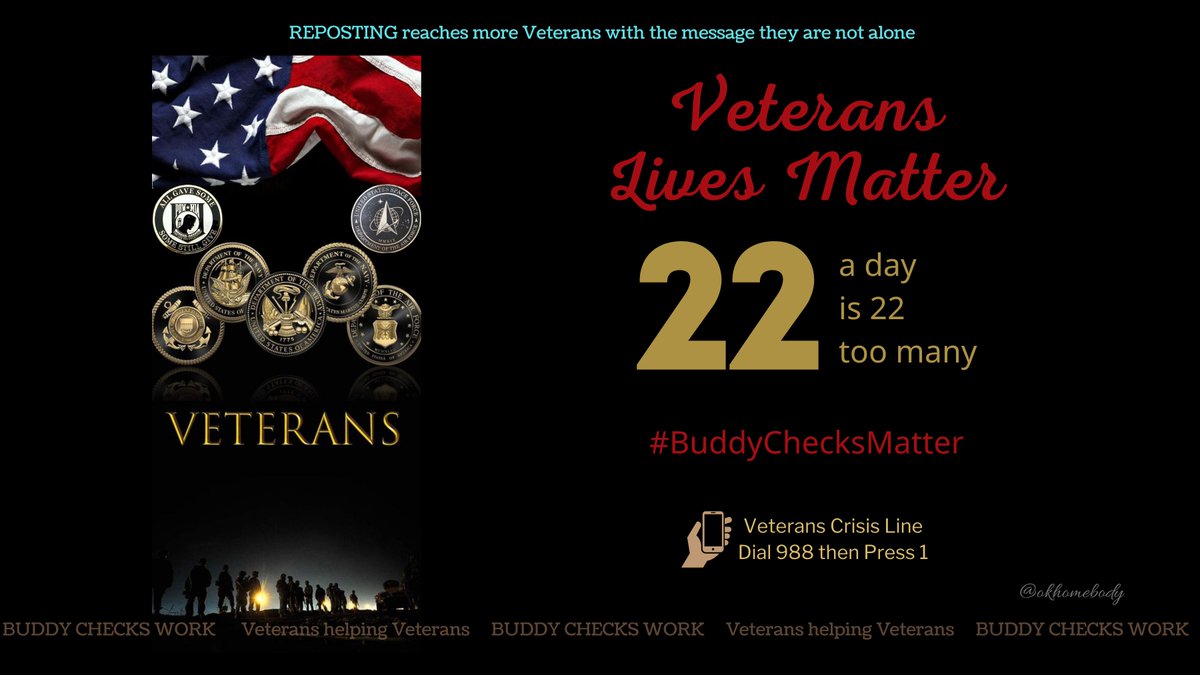 ✔️✔️Buddy Checks because Veterans Matter every day!✔️✔️
Morning, Warriors. Morning check-in time. I’m grateful for every one of you who shows up and looks out for others. You’re important and you’re making a difference. I love all y'all!❤️🤍💙
⭐️<a href="/MonicaHjerrild/">Monica Hjerrild</a> <a href="/Chip37075742127/">fugarewe</a>