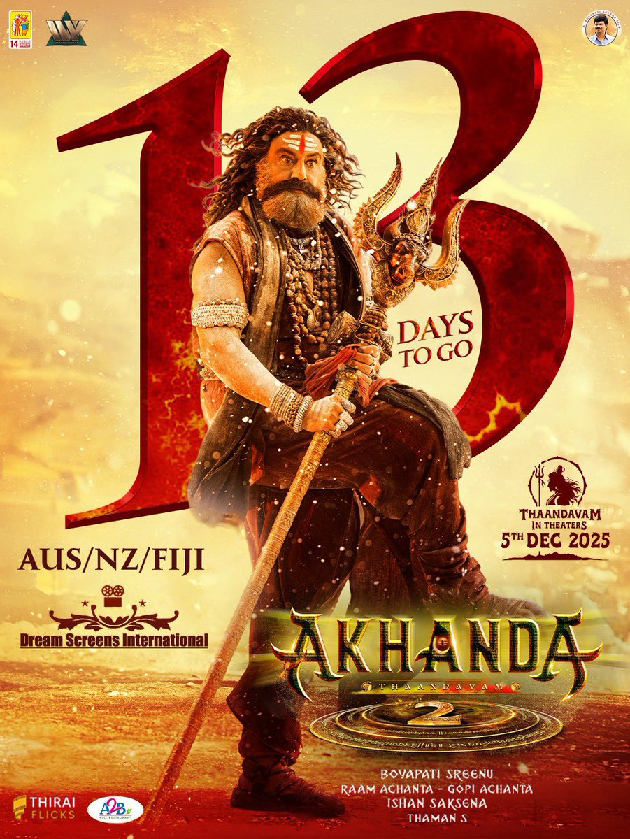 Kabirduhansingh's tweet image. Here’s my two December Releases #Blessed 
#Mahasenha ( Tamil , Telugu ) - December 12th 

#Akhanda2 ( Telugu , tamil , Hindi , kannada , Malayalam ) - December 5th 

2025 Ending with these two Releases  🔥 🔥 

#Balakrishna sir #vimal 
#gratitude 🙏