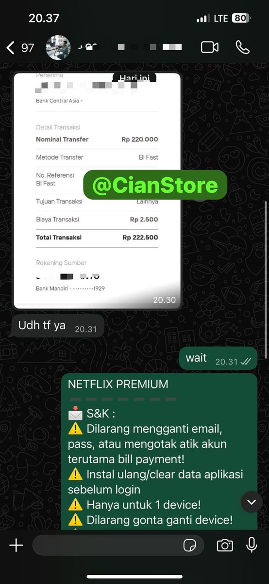 CianStore's tweet photo. gass netflix 1profil 1user untuk 1 device langsung beli 6 bulan🤟🏼cust langganan selalu beli 6 bulan di @CianStore 🥰❤️‍🔥
bergaransi❗️
#zonauang #zonajajan https://t.co/VFtJiV44Lg