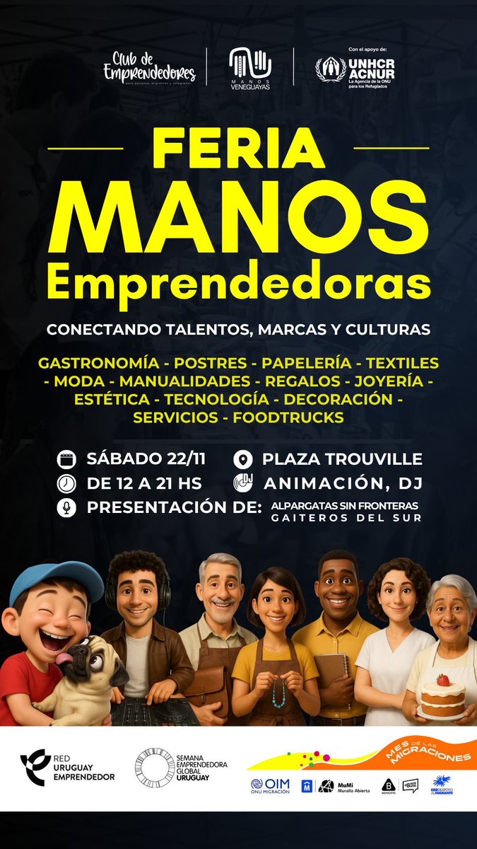 Es hoy! Feria Manos Emprendedoras de <a href="/ManosVeneguayas/">Manos Veneguayas</a> 👇