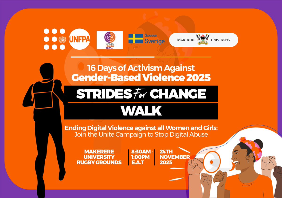 EstherBirungi22's tweet image. Online safety is a right,not a privilege.
Join us this Monday as we walk to raise our voices against digital violence and build a safer internet for every woman and girl. 
|| @UNFPAUganda || 
#16DaysOfActivism #EndDigitalViolence
