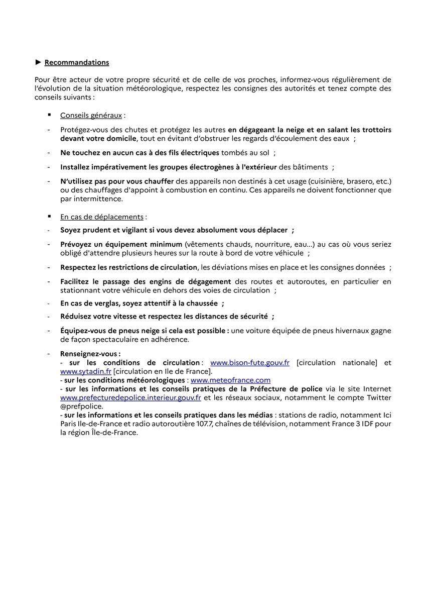 prefpolice's tweet image. 🟠❄️#Neige #Verglas | Activation du Plan Neige et Verglas en Île-de-France en niveau 2 dès ce soir 20h. 

Mise en place de mesures restrictives de circulation : 

➡️ Abaissement de la vitesse de 20 km/h pour tous les véhicules sur l&apos;ensemble des axes du réseau routier ;
➡️…