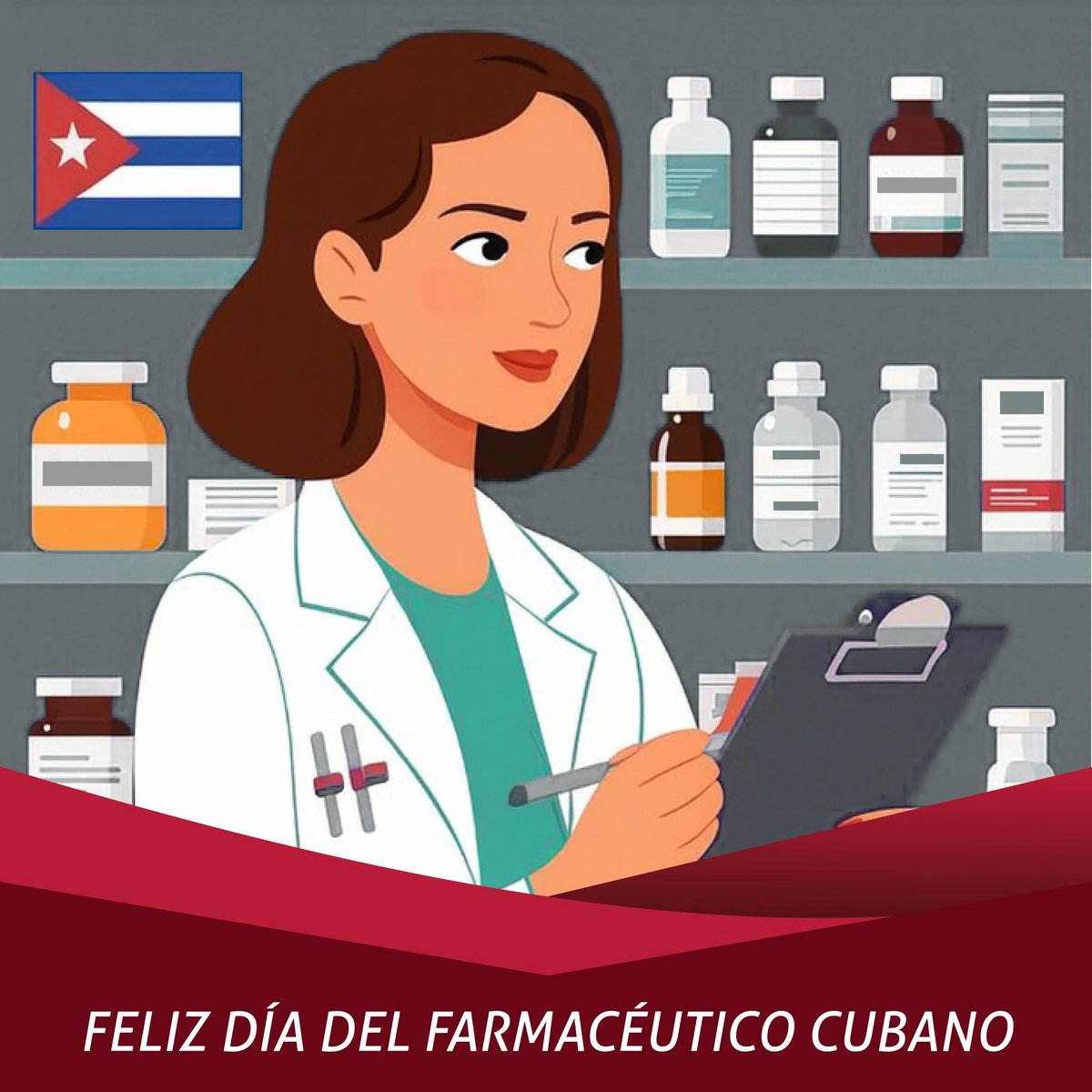 ⚕️En el Día del Trabajador Farmacéutico 🇨🇺  reconocemos a quienes, en complejos escenarios, trabajan cada día con el compromiso de garantizar la sostenibilidad de los servicios.
​
👏Felicitaciones a todos👨‍🔬, en especial a los que laboran en nuestro sector ⚕️.

#CubaPorLaVida