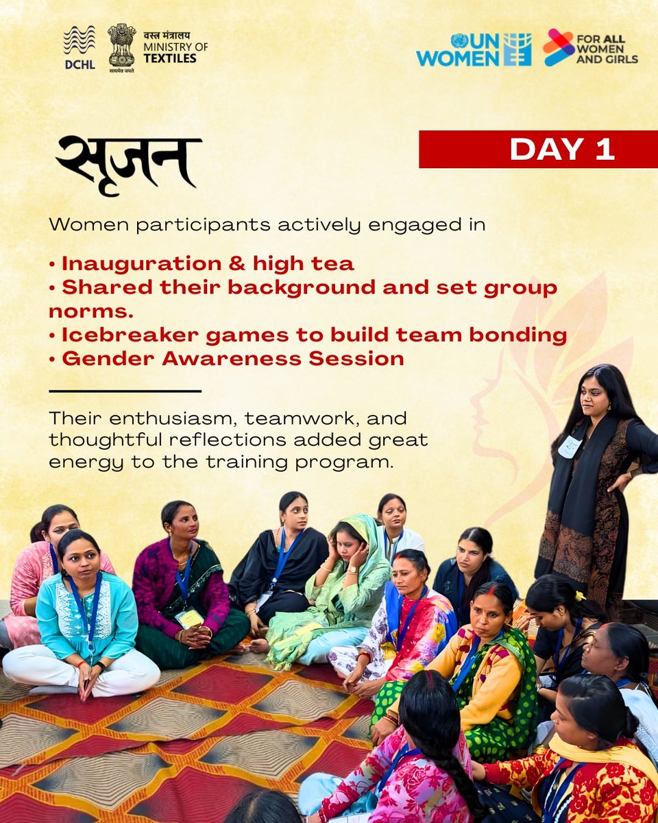 dchandlooms01's tweet image. महिला सशक्तिकरण की दिशा में एक कदम 🌸
वाराणसी में आयोजित महिला बुनकरों हेतु 3 दिवसीय कार्यशाला की प्रेरणादायक झलक |
#DChandlooms #MinistryofTextiles #vocalforlocal #womenempowerment #WomenEntrepreneurs #womensupportingwomen #Myhandloommypride #unwomenindia #unwomen