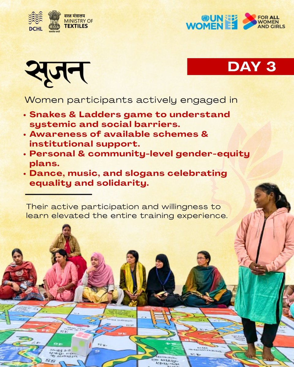 dchandlooms01's tweet image. महिला सशक्तिकरण की दिशा में एक कदम 🌸
वाराणसी में आयोजित महिला बुनकरों हेतु 3 दिवसीय कार्यशाला की प्रेरणादायक झलक |
#DChandlooms #MinistryofTextiles #vocalforlocal #womenempowerment #WomenEntrepreneurs #womensupportingwomen #Myhandloommypride #unwomenindia #unwomen