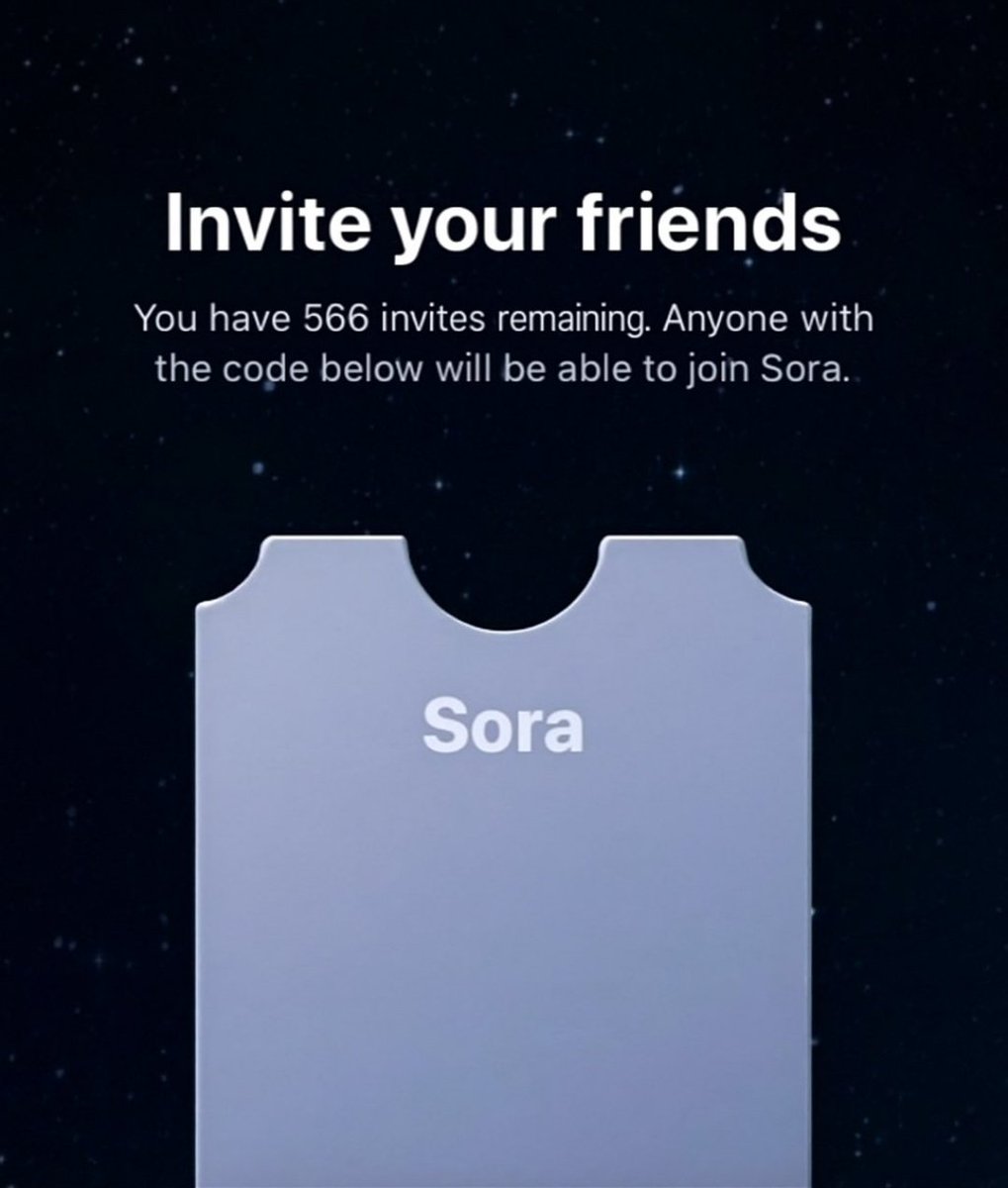 BanegaAb's tweet image. 🚨 SORA 2 INVITE CODE GIVEAWAY! 🚨

Again New Code for 22 Novemeber. FREE invite codes to the everyone who:
LIKE
REPOST
COMMENT &quot;Sora AI&quot; 
Final Call

Make sure you&apos;re FOLLOWING me so I can send you your code via DM!
#Sora2 #Sora2InviteCodes  #AI #VideoGeneration