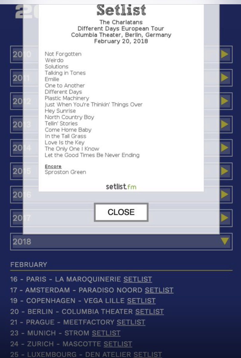 Tim_Burgess's tweet image. We first shared our Charlatans app back in 2017 
Loads on there including a gigography of every live show we ever played. 
 Our ace tech wizard @andrewb1970 is adding EVERY setlist too 

Always free to use, you can add it to your homescreen right here apps.thecharlatans.net