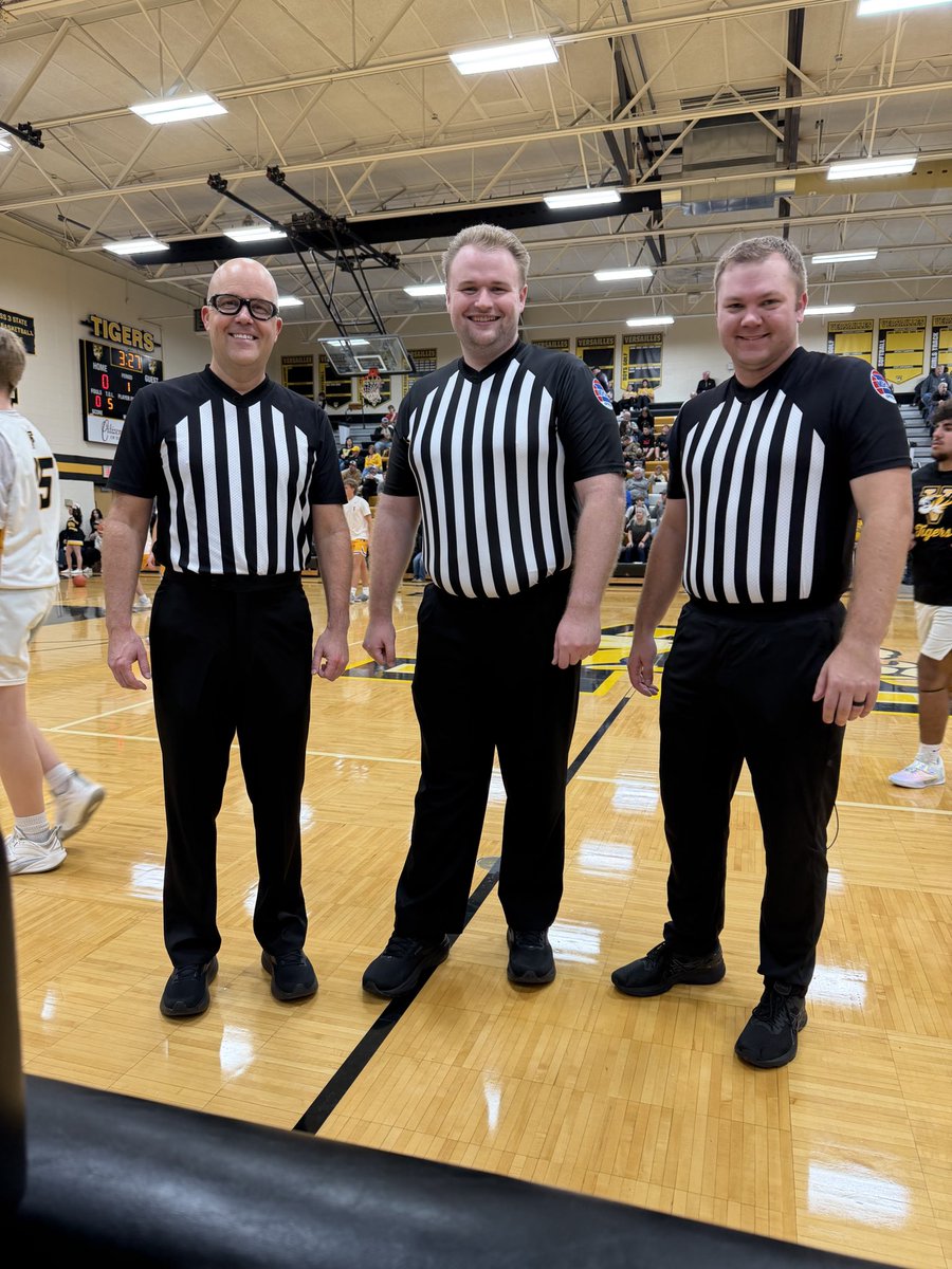 CBOA officials Mark Miles, Jack Kavanaugh, &amp; Quintin Nichols officiated the Fatima at Versailles varsity boys game last night <a href="/MSHSAAOrg/">MSHSAA</a>