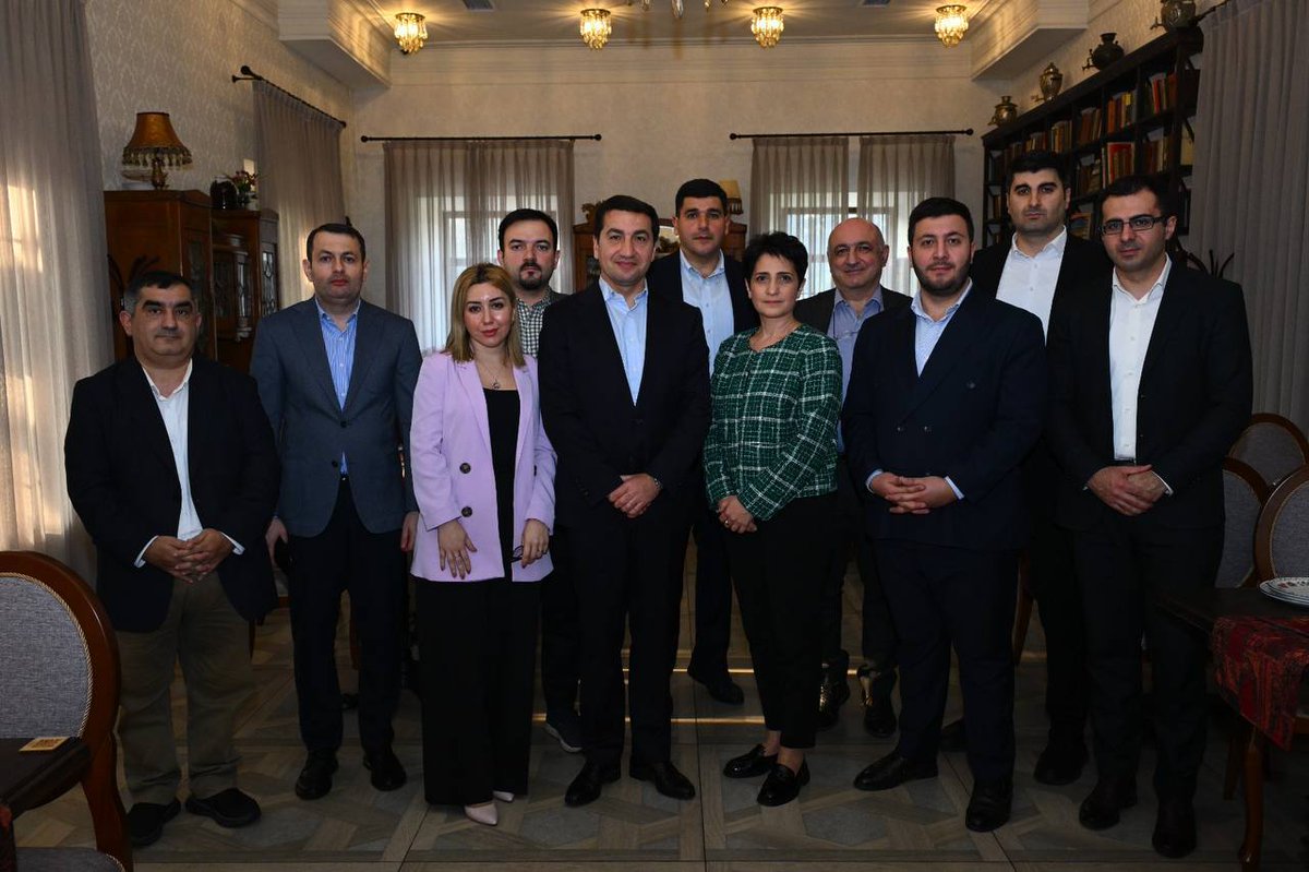 Photos of Armenian civil society representatives from Baku.

 They also met with Hikmet Hajiyev, the Assistant to the President of Azerbaijan.