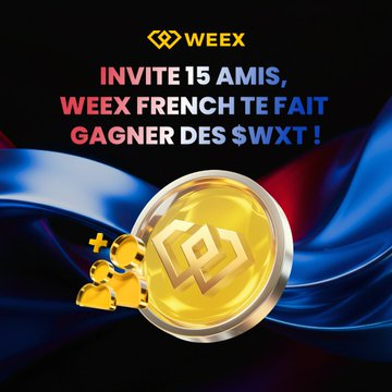 WEEX_French's tweet image. 🚀 INVITE 15 AMIS RÉELS &amp;amp; GAGNE 10 $ EN WXT !

Invite 15 nouveaux amis à suivre @WEEX_French sur X (Twitter) et remporte 10 $ en WXT !

🎯 Attention : les récompenses sont limitées, plus tu participes tôt, plus tu as de chances de gagner !

⏰ Durée : du 23 au 28 novembre !

📋…