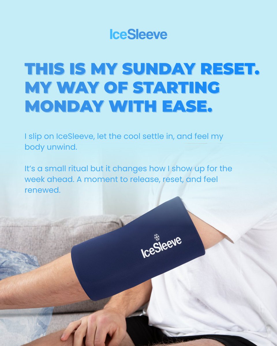 icebeanie's tweet image. Sunday isn&apos;t for pushing. It&apos;s for pausing. ☁️

Let the cold settle in and the tension fade out. This is how we reset for a strong Monday.

#SundayReset #IceSleeve #RecoveryMode #MuscleRecovery #WeekendRitual #SlowDown