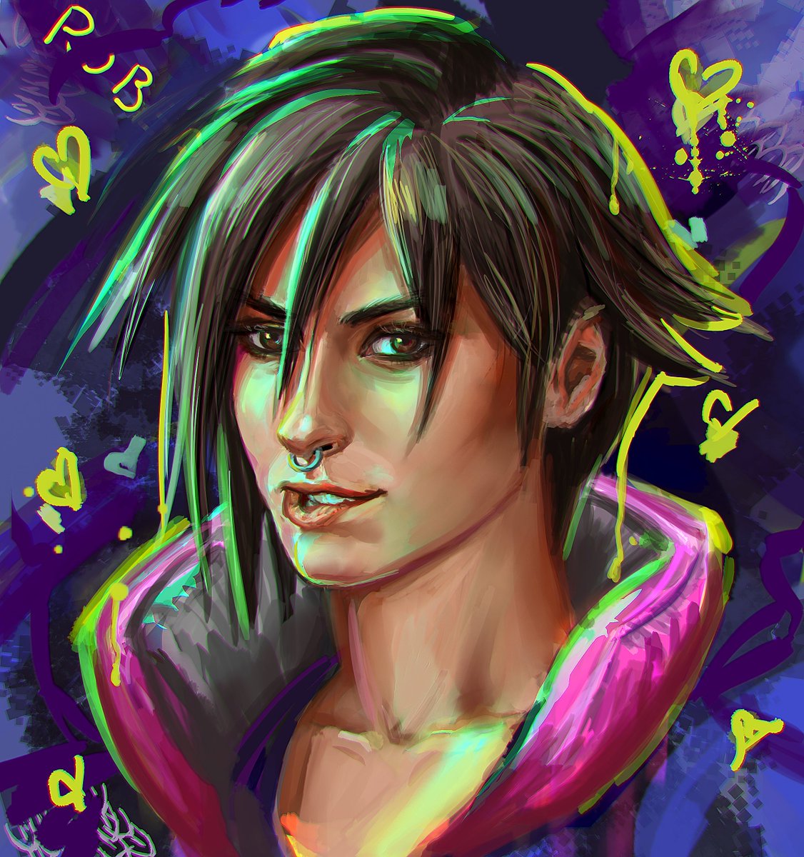 Invisigal from dispatch. It was a warm-up but I ended up rendering a bit further than I wanted. 
The soundtrack of the game is so awesome. 
"Should I call you Robby? :3"

#Invisigal #dispatch #fanart #Videogame #digitalart