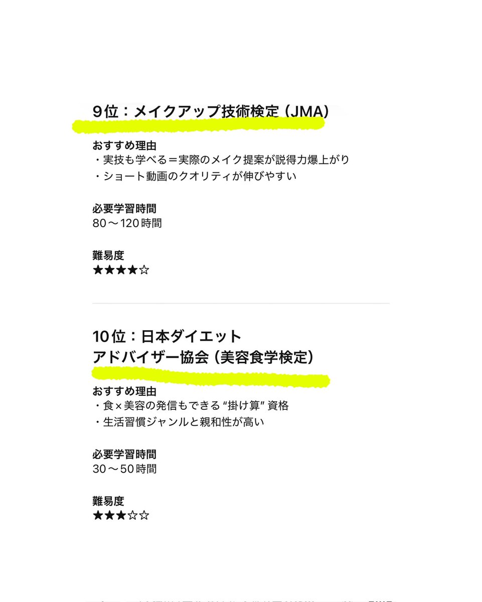stepinto_chaiii's tweet image. 【美容アカ運用に最適な検定10選】取り急ぎChat GPTにきいてみた🩰🪄やっぱり化粧品検定1級強いね！実際に持ってる人で検定が活きたエピあったら知りたい〜〜　#むーんぱわーさろん