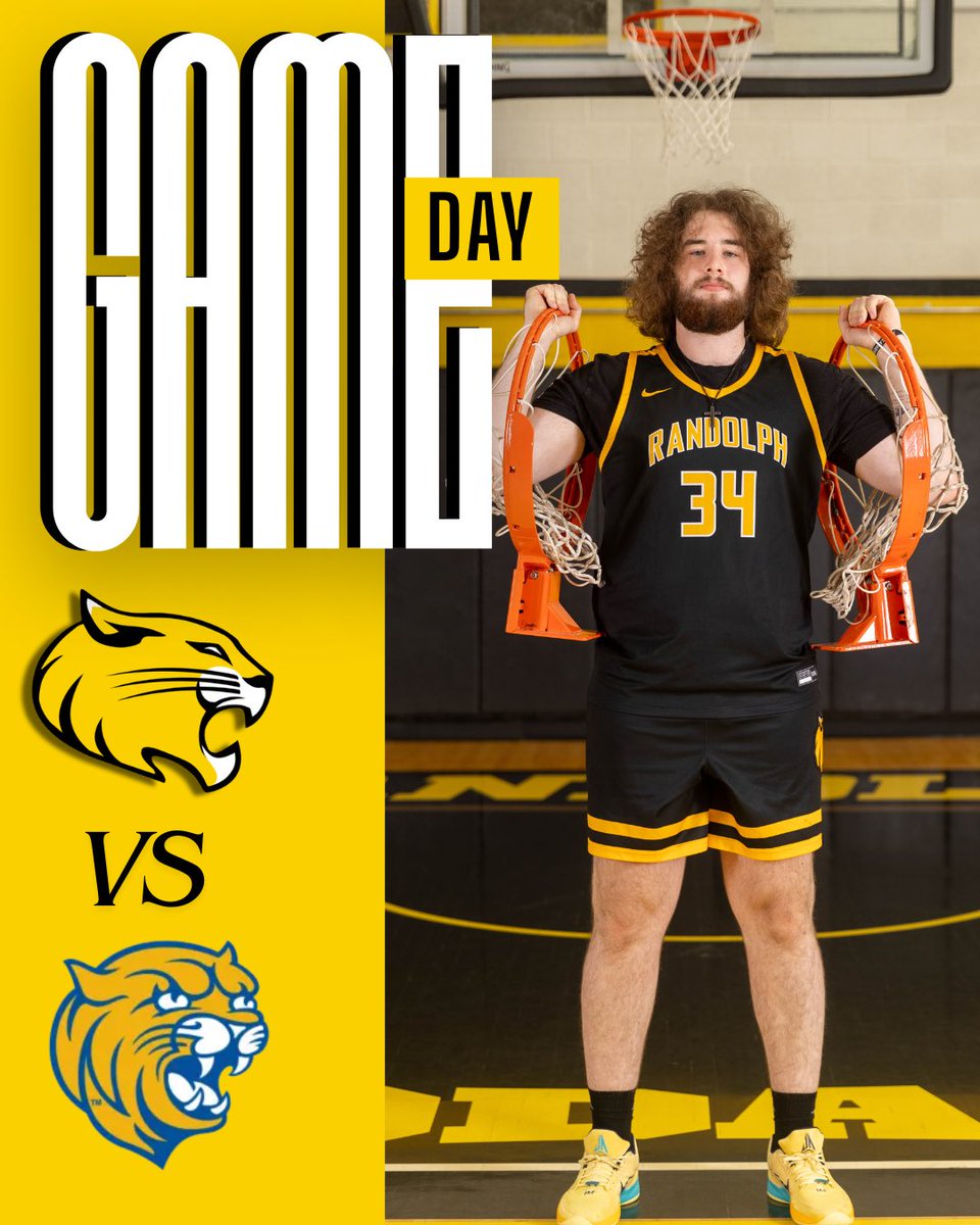 RCMensHoops's tweet photo. ⚫️🟡It’s Game Day in the Queen City! We tip-off @ Johnson &amp; Wales (NC) today at 1pm https://t.co/m4766FVjjf