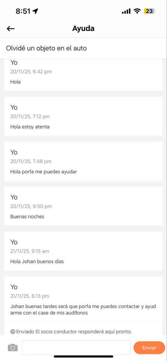 AnaMFiasco's tweet image. Si se les olvida algo usando el servicio de @didicolombia quiero que sepan que el chat de “solución” se ve así: