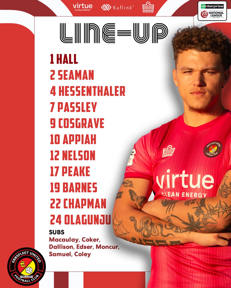 TEAM NEWS ahead of today's match against Chesham United💪