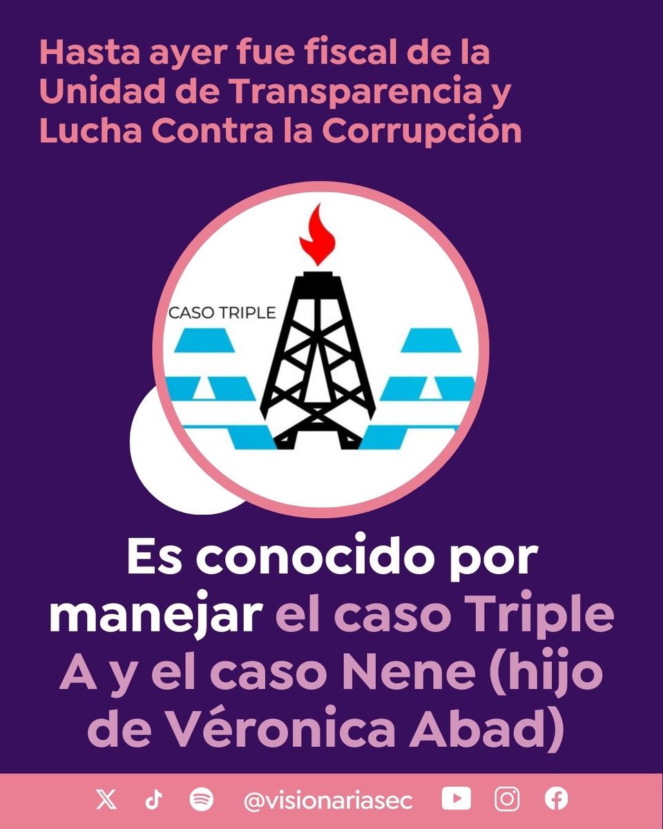 visionariasec's tweet image. #ATENCIÓN | Tras la renuncia de Wilson Toainga, la Fiscalía General del Estado tiene nuevo titular. Se trata de Carlos Argudo.

#Fiscal #CarlosArgudo #WilsonToainga #VisionariasInforma