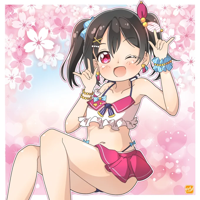 いいツインテールの日の 水着にこちゃん #いいツインテールの日 #lovelive
