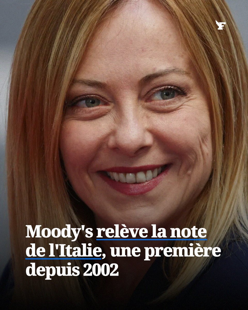 Le_Figaro's tweet image. L&apos;agence de notation justifie sa décision par la «stabilité politique» et «l&apos;efficacité des réformes économiques et budgétaires» réalisées par le gouvernement de Giorgia Meloni. →l.lefigaro.fr/VtjR