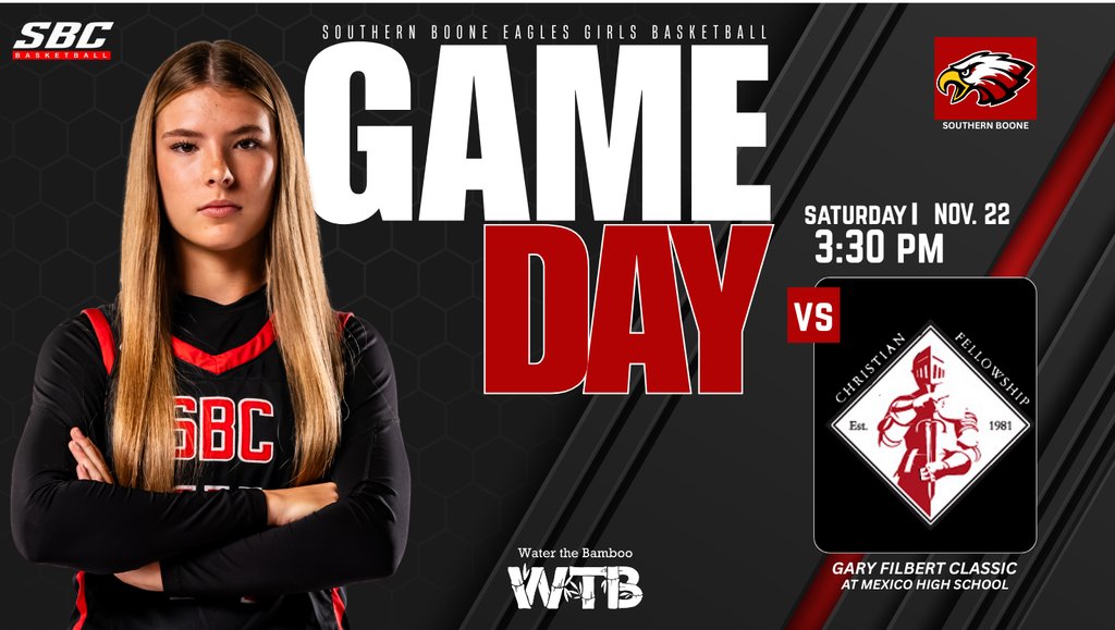 The Southern Boone Girls Basketball team will travel to Mexico High School today to battle Christian Fellowship at the Gary Filbert Classic. Game time is 3:30 PM.