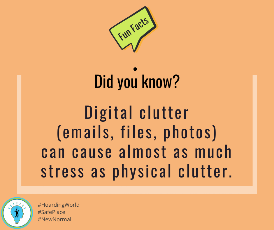 HoardingWorld's tweet image. Did you know? Digital clutter, think overflowing emails, messy files, and thousands of unorganized photos,  can cause almost as much stress as physical clutter!
Time to hit delete, organize, and declutter your digital space.
#HoardingWorld #AskAngelaBrown  #DigitalDeclutter
