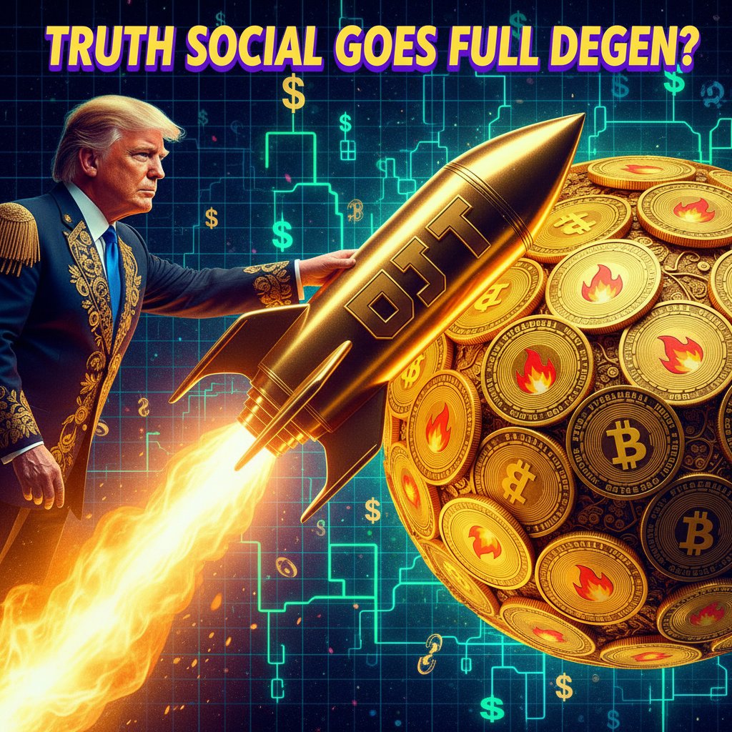 FIYEABALL's tweet photo. Trump's Truth Social might go full crypto? DJT’s stock could moon if they pivot even slightly. Just imagine if they list FIYEABALL as their memecoin of choice 😏🔥
Politics meets degen energy
#FIYEABALL #TrumpCrypto #DJTstock https://t.co/vEOQDu5bOy