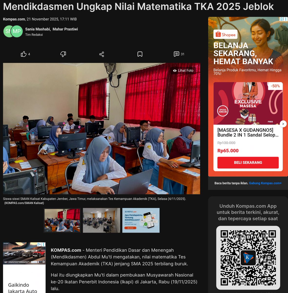 nakamatika's tweet image. BOCORAN A1 SKOR TKA 2025

yang bocorin langsung mentrinya gusy, bukan kaleng kaleng 😛

btw website berita emang iklannya ganggu banget yak, sebanyak itu 😭😭