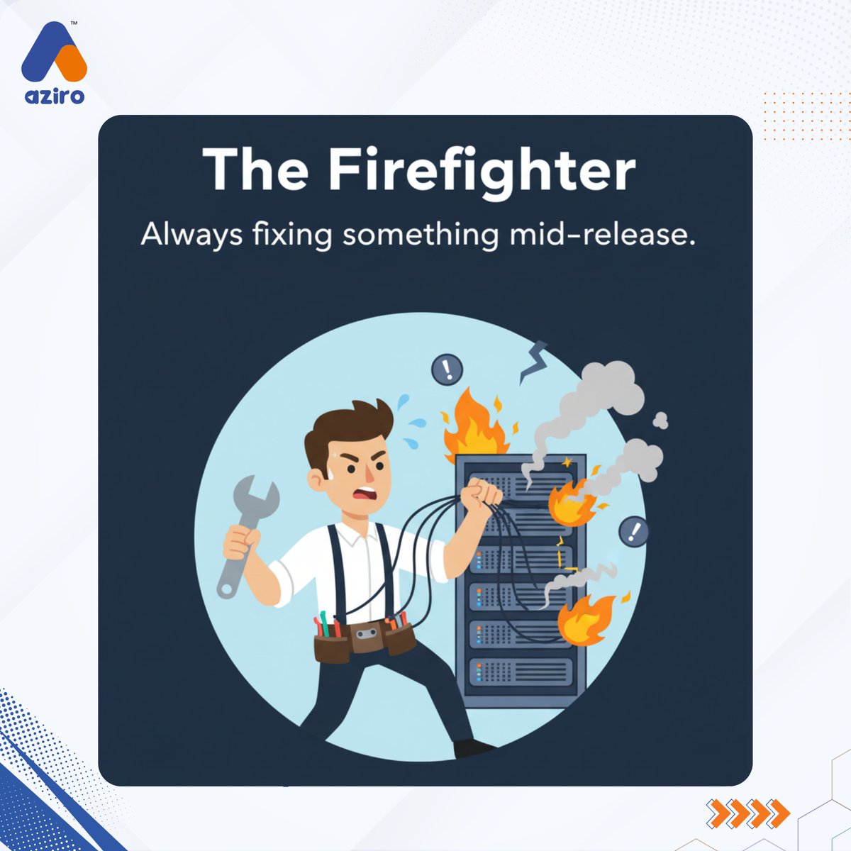 AziroTech's tweet image. It’s release day.

The Calm One is meditating. The Firefighter is debugging. The Optimist is… still saying “It’ll be fine.”

And somewhere, someone’s already celebrating!

#TheUnfilteredEngineer #StackSaturdays #DevOpsHumor #EngineeringLife #SoftwareRelease