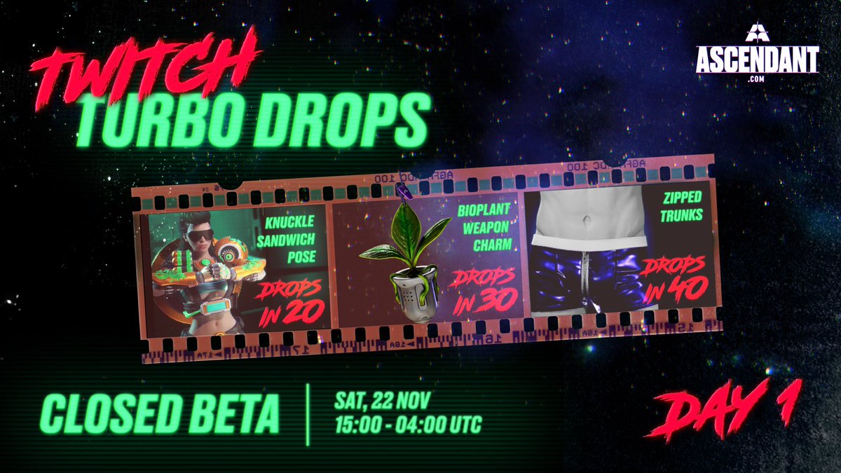 Today we will be doing the closed beta testing for <a href="/AscendantGame/">ASCENDANT - Wishlist on Steam</a> starting 4:30 with games starting 5 pm est will have drops available super excited to be testing this out will also have one extra steam key to giveaway we’ll have <a href="/That1GuyD_/">That1GuyD</a> with us as well since I have him a key