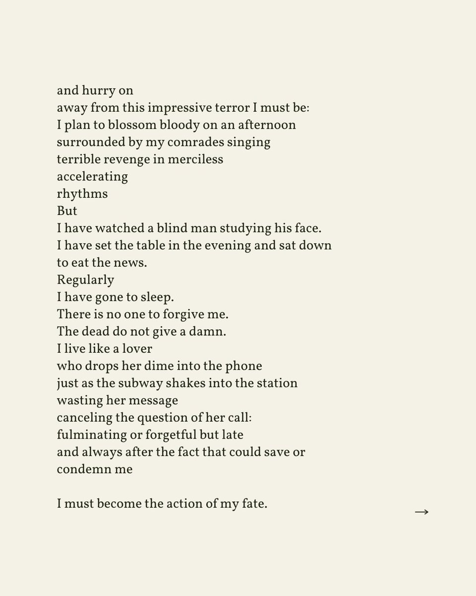 readalittlepoem's tweet image. “How many of my brothers and my sisters / will they kill / before I teach myself / retaliation?”

— June Jordan