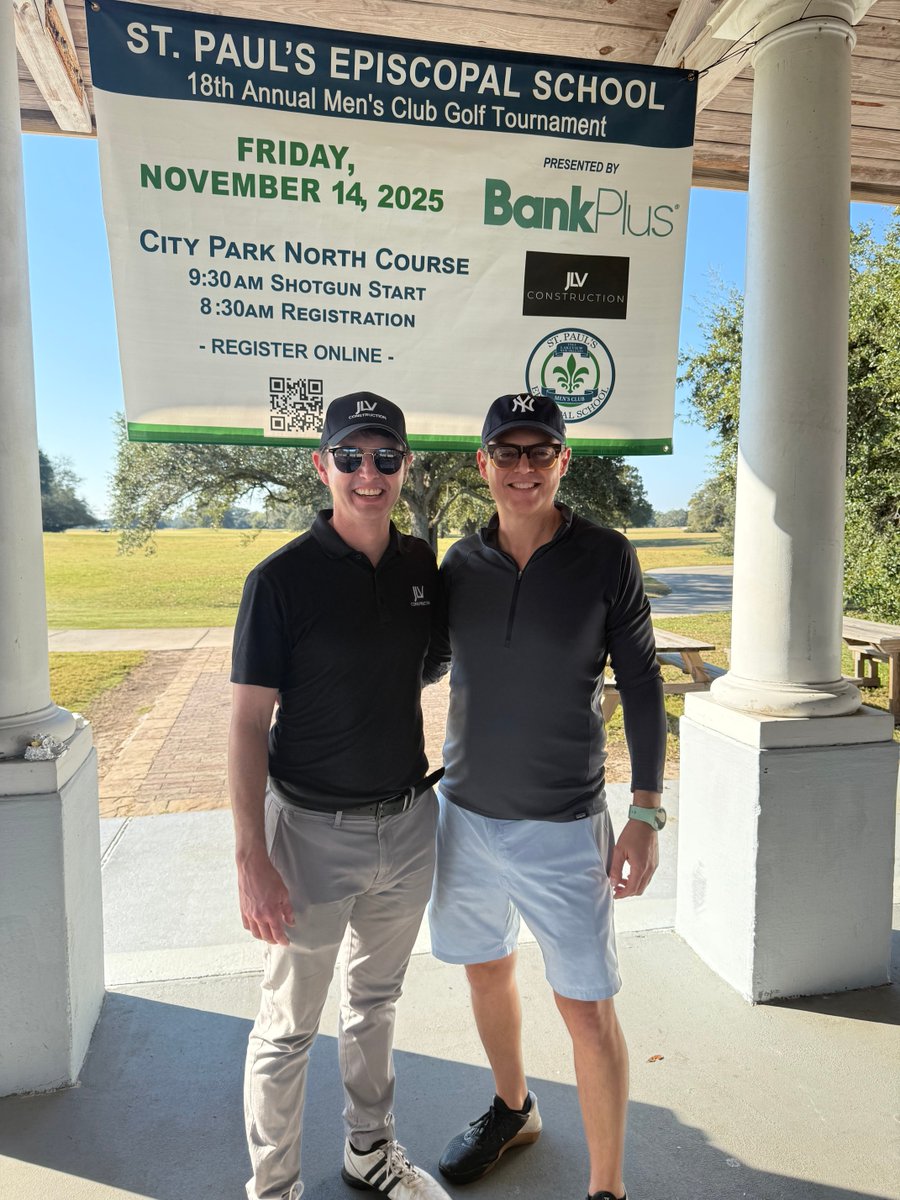 jlvnola's tweet image. Supporting our community is at the heart of what we do. 💙 We had a great time at the 18th Annual St. Paul’s Episcopal School Golf Tournament at City Park’s North Course!

#JLVConstruction #BuildingCommunity #NOLAGolf