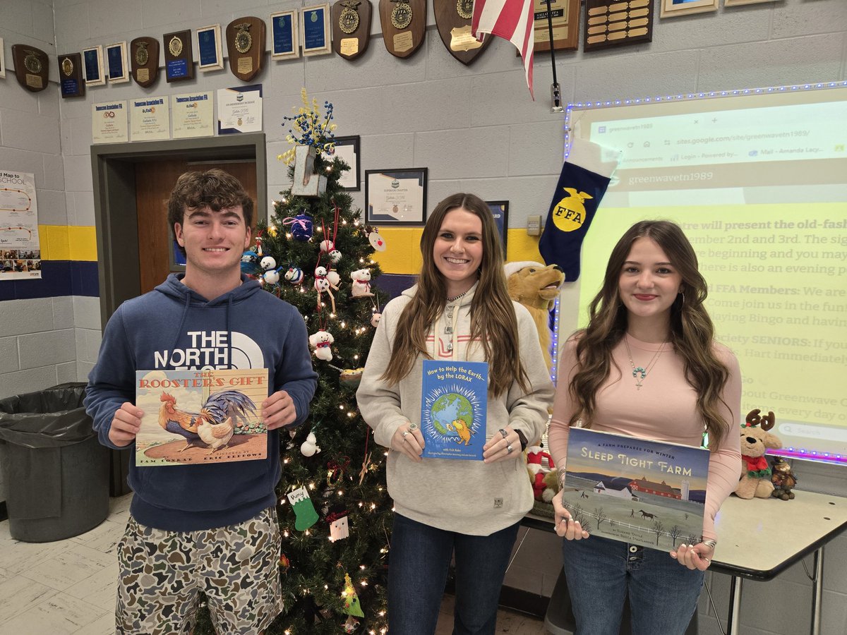 This week was Tennessee Agriculture Literacy Week when FFA members across the state read to elementary students. We are very fortunate to be able read to four different schools to share the importance agriculture plays in our society.