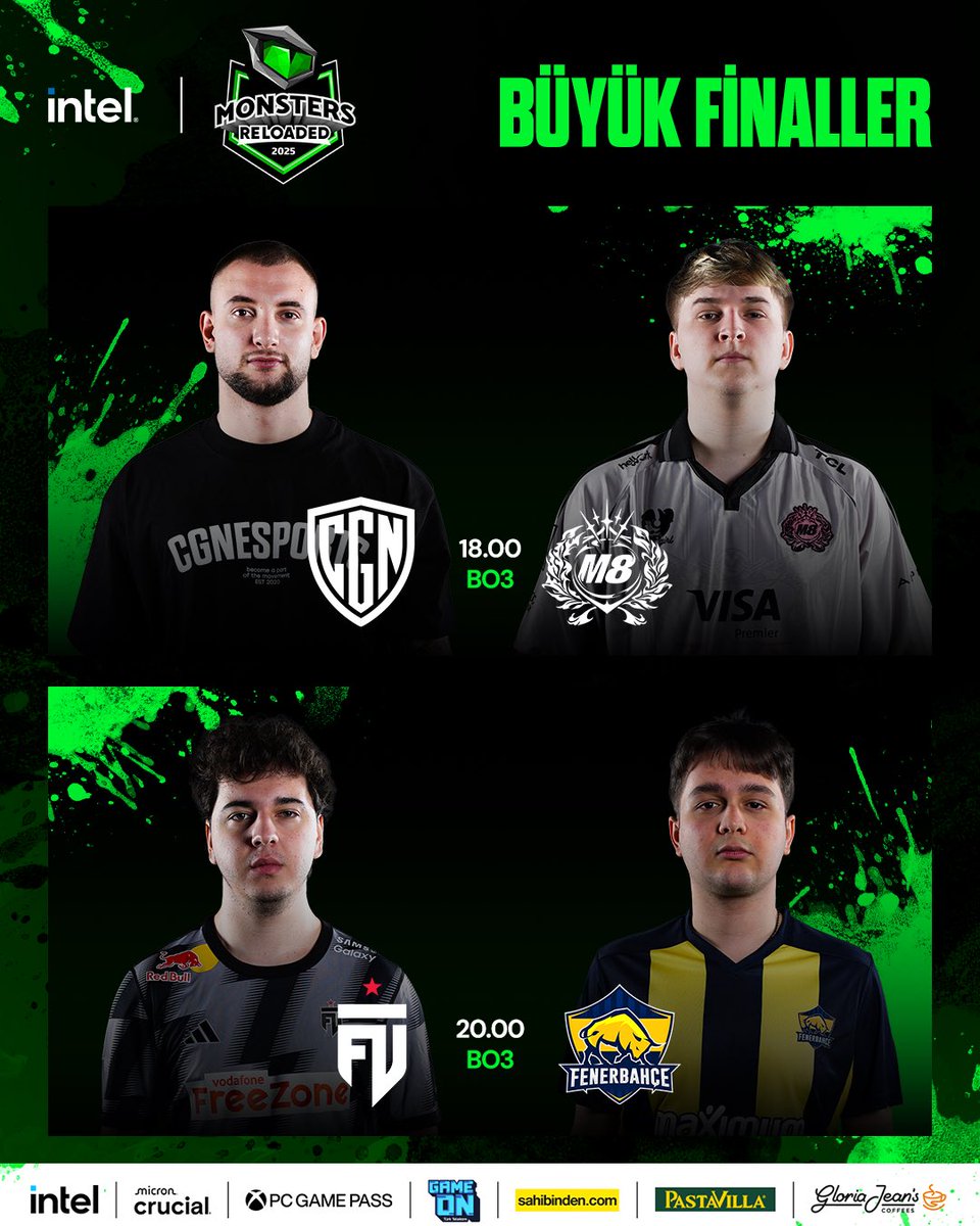 MonstersReload's tweet photo. Beklenen o gün geldi! 🔥
@cgnesportsgg 🆚 @gentlemates
@FUTesportsgg 🆚 @FBespor
📺 https://t.co/p9NWtqTsEu
📺 https://t.co/wp3HGY70TG
#IntelMonstersReloaded #VALORANT https://t.co/ZSBCgJQBs9