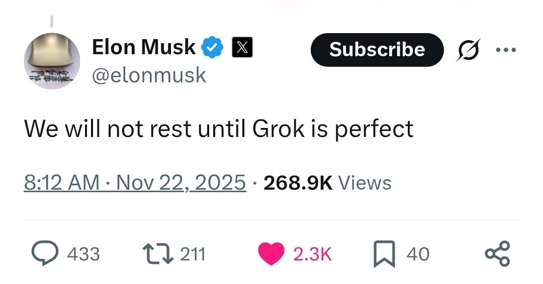 4everwalkalone's tweet image. Calling all Grok fanatics! Here&apos;s the opportunity we&apos;ve been waiting for. Post examples of things that Grok flubs in Elon&apos;s thread, so our critique can help make Grok THE BEST!

The reason I gripe so much about Grok&apos;s shortcomings even while there are so many mindblowing…